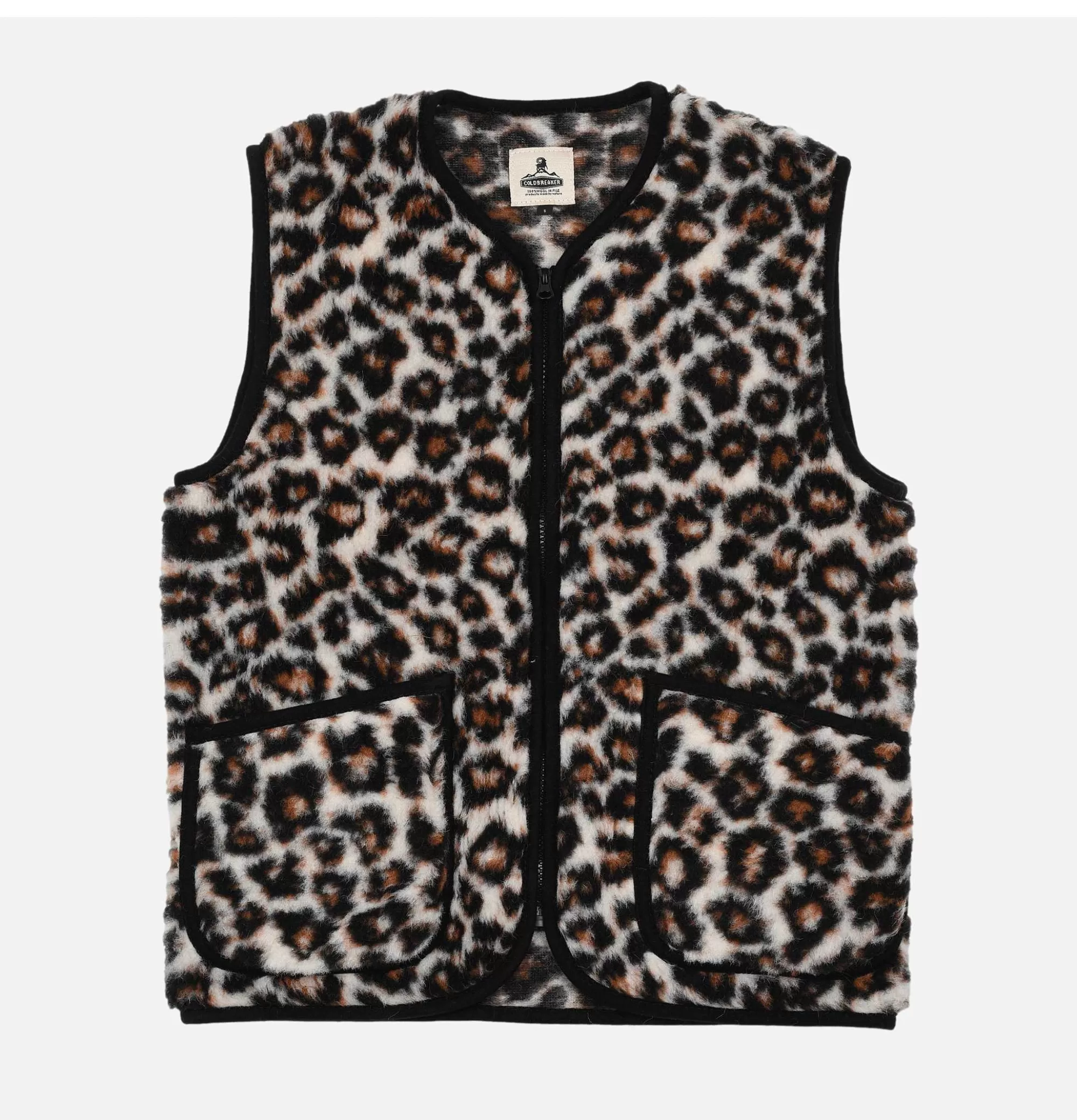 COLDBREAKER - Chaqueta Abrigada Estampado Leopardo + Conjunto de Sudaderas en Forro Polar Cálido
