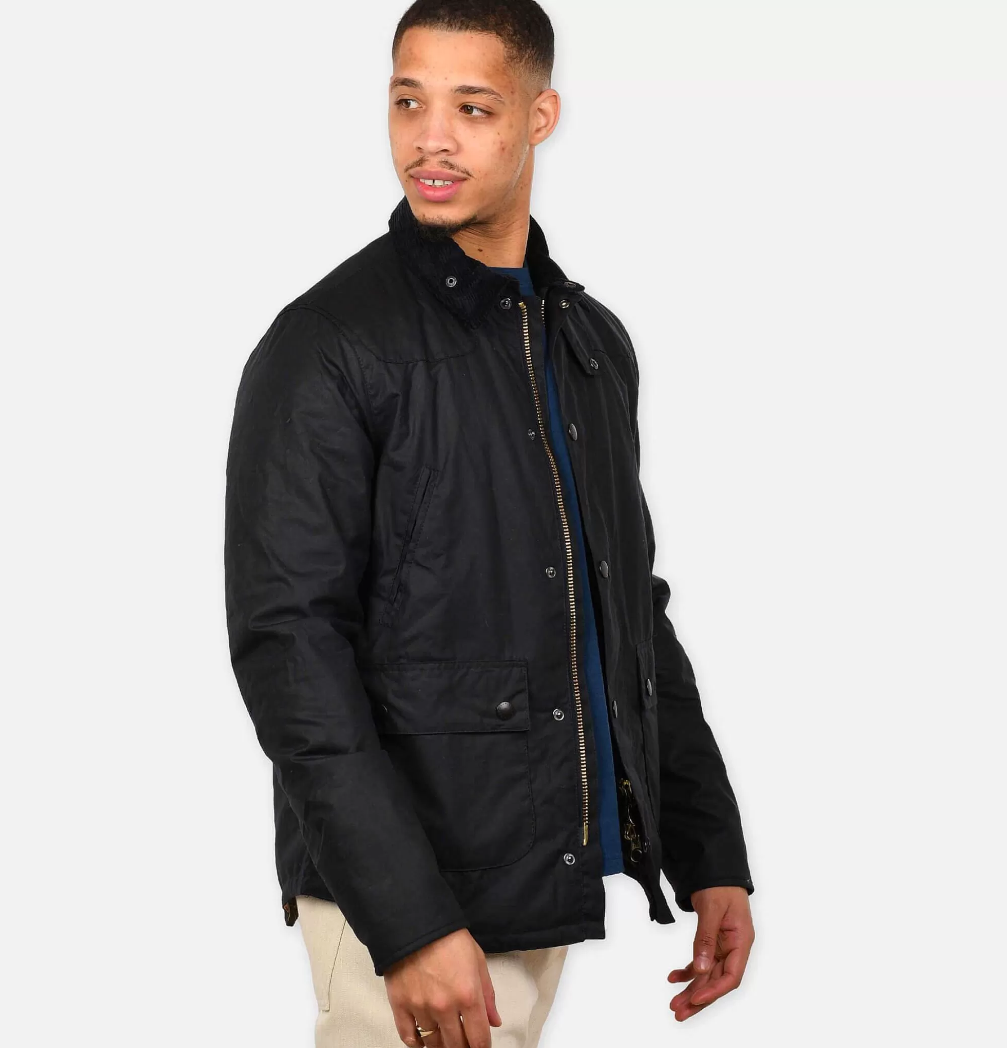 Chaqueta Impermeable BARBOUR Reelin en Cera Azul Marino - Abrigos y Chaquetas de Estilo Atemporal con Diseño Robustecido