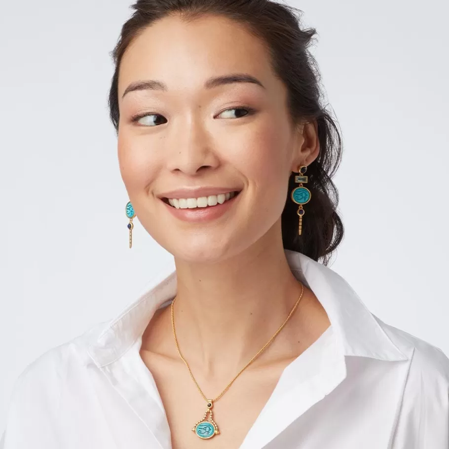 The Met Store Necklaces*Wedjat Eye Scarab Spinning Pendant Necklace