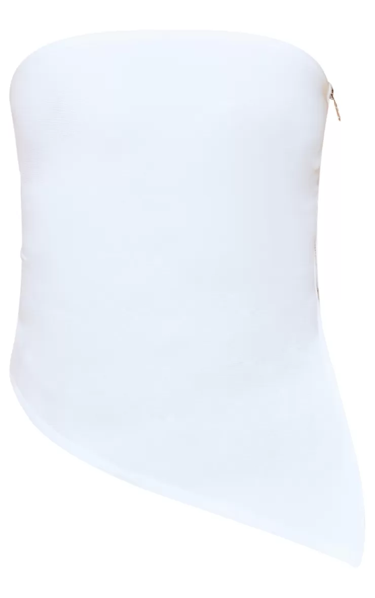 PrettyLittleThing  Bandage Split Asymmetric Hem Bandeau Long Top< Bachelorette Party