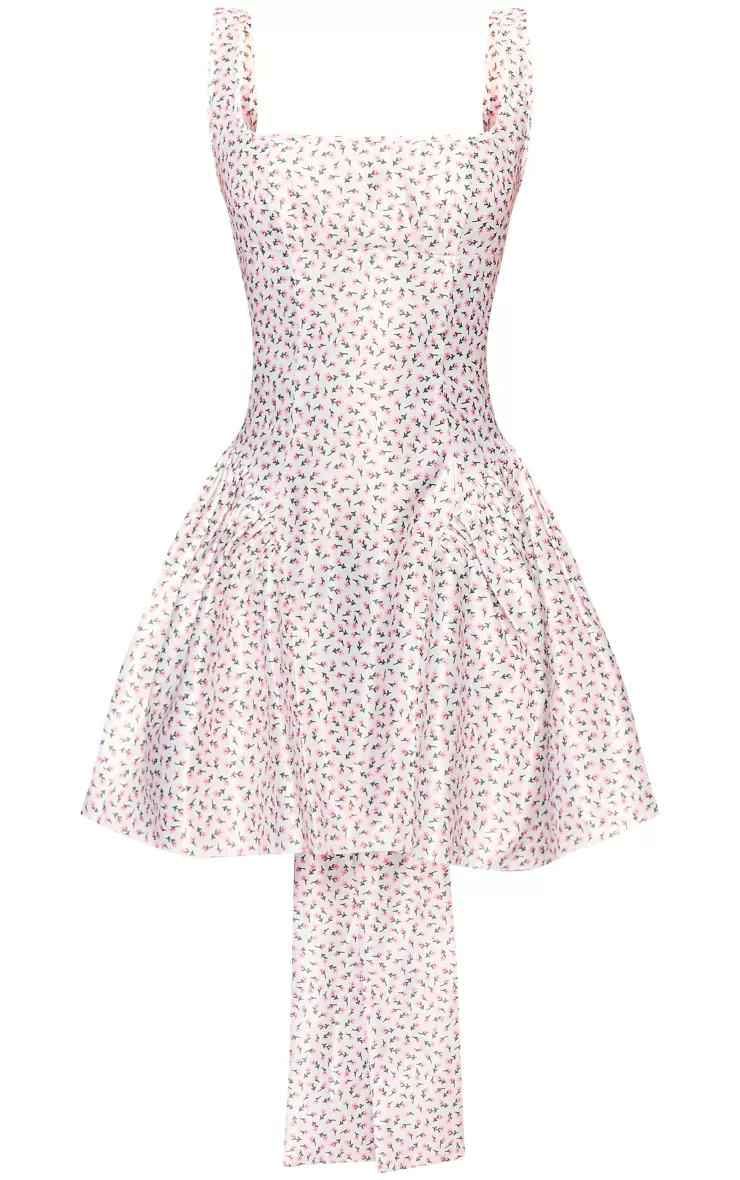PrettyLittleThing  Bow Back Detail Skater Dress< Honeymoon Outfits