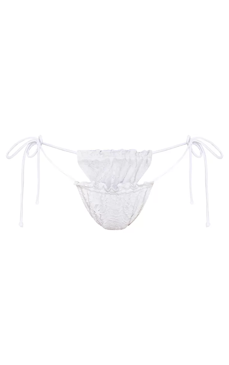 PrettyLittleThing  Lace Frill Tie Side Bikini Bottoms< Honeymoon Outfits