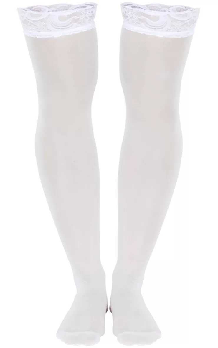 PrettyLittleThing  Lace Top Sheer Hold Up Stockings< Bridal Lingerie