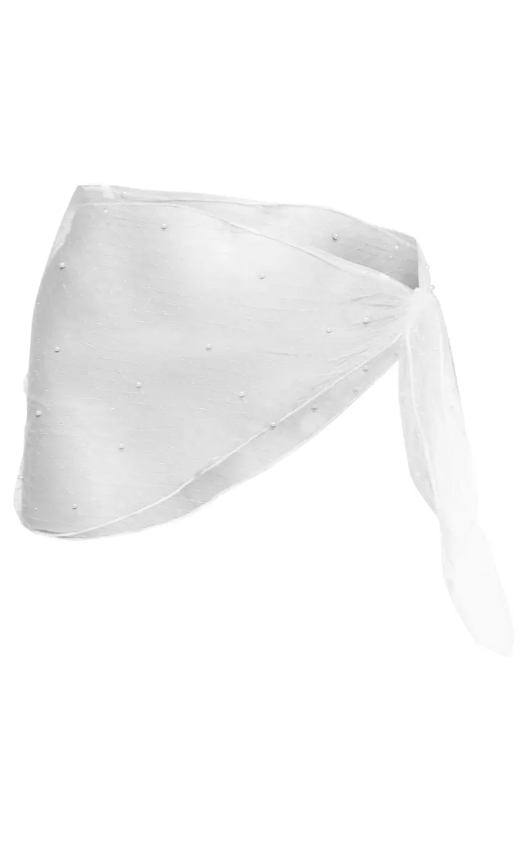 PrettyLittleThing  Mesh Pearl Detail Lurex Beach Sarong< Honeymoon Outfits