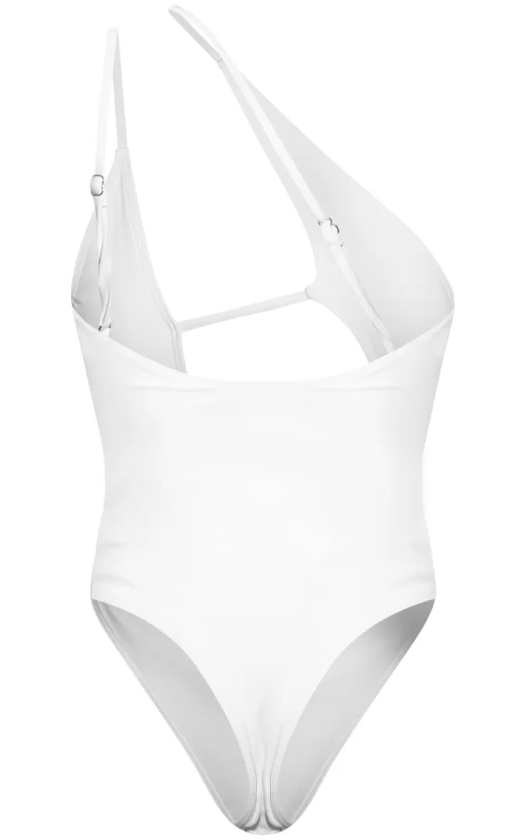 PrettyLittleThing  One Shoulder Cut Out Swimsuit< Honeymoon Outfits