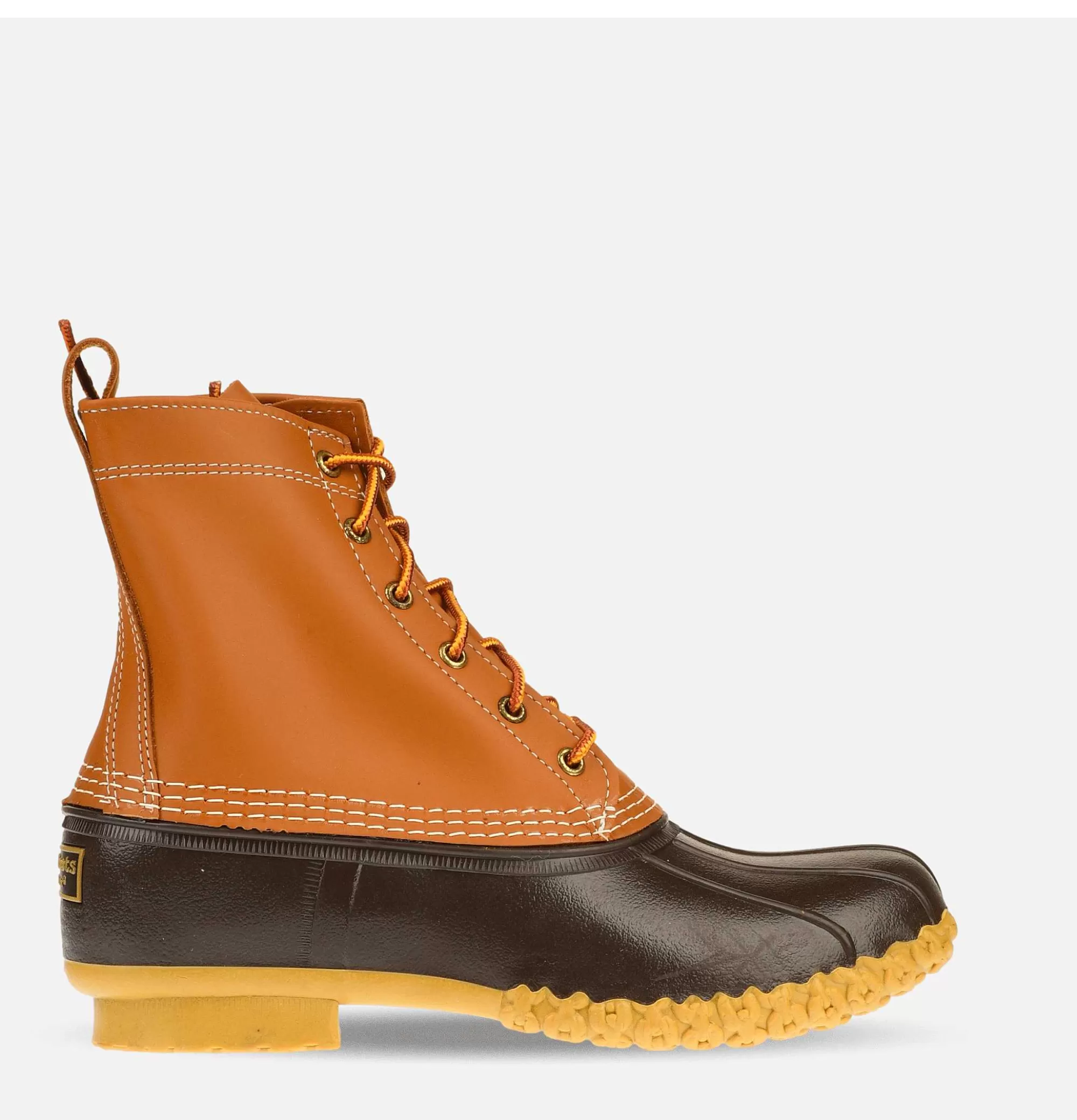 BOTAS IMPERMEABLES BEAN PARA MUJER - ALTURA 8 PULGADAS EN CUERO MARRÓN ARENA, CALZADO DE INVIERNO RESISTENTES L.L.Bean