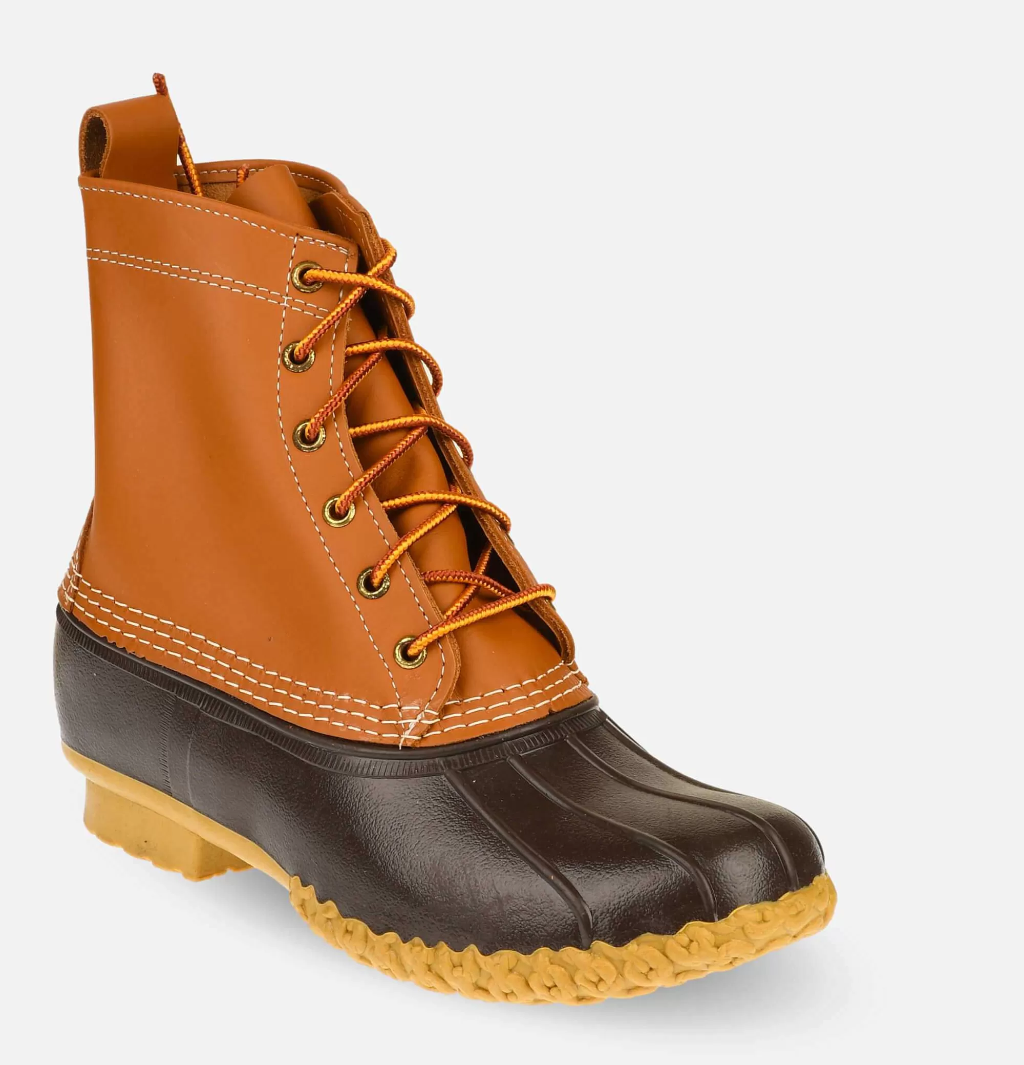 BOTAS IMPERMEABLES BEAN PARA MUJER - ALTURA 8 PULGADAS EN CUERO MARRÓN ARENA, CALZADO DE INVIERNO RESISTENTES L.L.Bean
